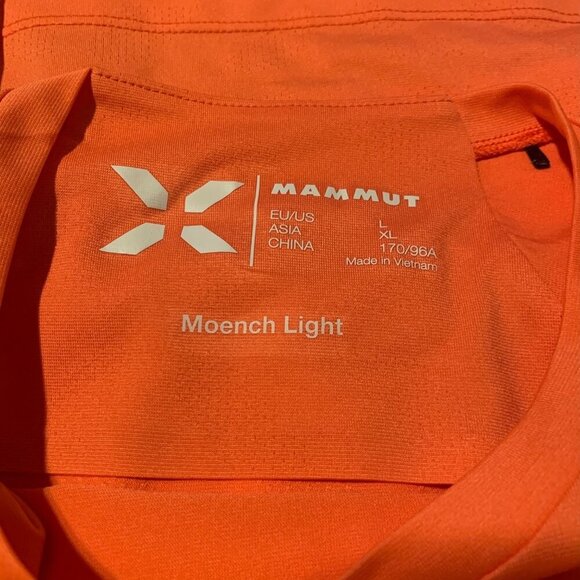 Mammut Women's Long Sleeve Orange Performance Shirt Sz L Lightweight  Activewear - Picture 6 of 11